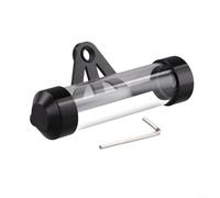 Motorcycle Tax Disc Holder Aluminium Waterproof Cylindrical Tube Document Case for Motorbike Registration Frame Mount Black Usual