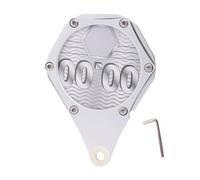 Motorcycle Tax Disc Holder - Electric Vehicle | Hexagonal Fiscal Disc Permit Frame | Aluminum Holder With Key, Card Hanger Tag Holder For Mot, Silver, Consulte la descripción, See description