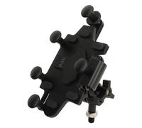 Motorcycle Telephone Holder, Shock Absorption 5 Locking Universal 540 ° Adjustable Triple Damping Steering Phone Attachment for Motorcycle (Black)