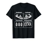 Motorcycle Therapy Comic Design - German Panels T-Shirt