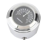 Motorcycle Thermometer, Motorcycle Handlebar Mount Thermometer Temp Dial Meter Gauge Fit for Vehicles with 22 to 25mm Handlebars