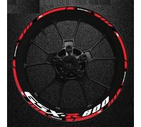 Motorcycle Thick Edge Outer Rim Sticker Stripe Wheel Decals for Suzuki GSXR600 Gsxr 600 R 600R Gsx-r R600 Decorative(Color2)