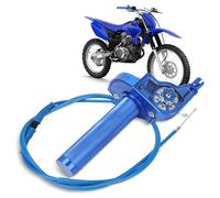 Motorcycle Throttle Assembly with Throttle Cable CNC Throttle Grip Universal for 7/8" 22mm Most Motorbike Handlebars CRF YZ PW KX KLX RM DR DRZ -Blue