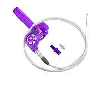 Motorcycle Throttle Grip 7/8" 22mm CNC Aluminum Quick Twister with Throttle Cable for KLX CR CRF EXC XR CRF50 CRF230 50 70 110 125 230 250 Dirt Pit Bike Motocross Motorbike Quad ATV (Purple)