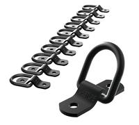 Motorcycle Tie Down Anchor Hook Heavy Duty Alloy Steel - Dirt Bike Tie Down Strap Rings Accessories for Truck, Camper, Trailer, Truck Bed Tie Down Anchors (Black 10 Pack)
