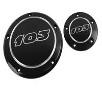 Motorcycle Timing Cover Protector Guard 103 for Harley for Twin for Cam for Dyna Softail Touring Road King for Electra for Glide 1999-2015 Black Derby Cover