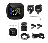 Motorcycle Tire Pressure Monitoring System, Wireless Motorcycle TPMS | Solar Rechargeable Tyre Pressure Monitoring System - Intelligent TPMS with 1000mAh Battery for Cycling, Scooter
