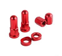 Motorcycle Tire Valve Lock Nut Metal Set Motorcycle Tire Valve(Red) | Robust material build, resists for impact and vibration, ideal for extreme off-road adventures