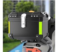 Motorcycle Top Box, 57L ABS Material, Waterproof and Dustproof with Reflective Strips. Features An Anti-Theft Lock. Suitable for Most Motorcycles As a Travel Storage Box or Helmet Compartment.