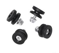 Motorcycle Top Box Luggage Case Base Plate Mounting Bracket with T-Type Steel Bushing Pad Un-iversal Fit Scooter Rear Storage Box Installation Kit 4 Pieces Black(Type 2.7mm)