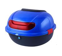 Motorcycle top case, Motorcycle Trunk Hard Tail Bike Top Box Rack Mount Luggage Helmet Storage Carrier Case Universal Scooter w/Keys & Plate (Color : Scarlet) (Color : B