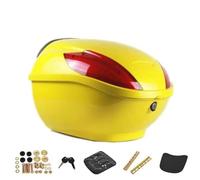 Motorcycle Top Case with Backrest - Plastic Storage Box with Helmet Lock for Luggage, Universal Fit, Durable Carrier for Motorcycles and Scooters
