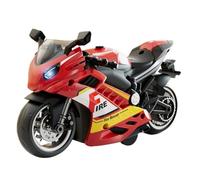 Motorcycle Toy - Miniature Racing Bike, Realistic Motorcycle Model With Sound And Light | Push And Go Electric Motor-cycle Toy For Boys, Kids Gift, Collectible Model For Home Display