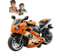 Motorcycle Toy - Sound And Light Motorcycle | ABS Simulation Motorbike Model With Headlight & Engine Sound Effects | Mini Racing Bike Toy For Kids Learning, Creative Play