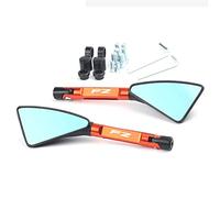 Motorcycle Triangle Rear View Mirror CNC Aluminum Blue Anti-glare Lens Side Rearview Mirrors With For Yamaha FZ09 FZ-09 2014 2015 2016-2021(Orange)