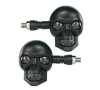 Motorcycle Turn Signals - Universal Waterproof 12 V Skull Shape Light Signal Indicator for Motorcycle, for Mountain Bike, Camping, Hiking, Fishing, Travel, Survival Home, Indoor