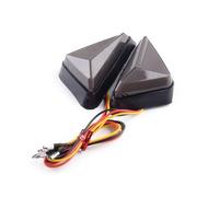 Motorcycle Turning Indicators 1 Pair DC Side Turn Light Triangle for Signal Lamp Indicator Blinker DRL Flush Mount 0.96W .08A For Motorcycle 12V Amber Red
