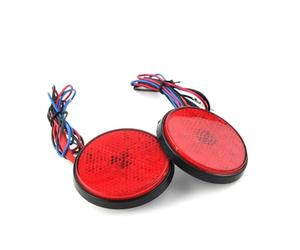 Motorcycle Turning Indicators 2 for Pcs Motorcycle Rear Tail Brake Light LED Reflector Stop Warning Side Marker Universal For Car for Truck Trailer for Scooter 24LED