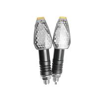 Motorcycle Turning Indicators 4PCS M10 Universal Motorcycle Turn for Signal Light 12v Amber Flasher Indicator Blinker Rear Lights Lamp Accessories(1 pair black)