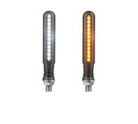 Motorcycle Turning Indicators Universal Motorcycle Turn Signal M10 Day Running Light White/Red Flowing Water Amber Brake Lamp Width 3 Wires