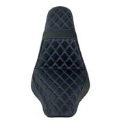 Motorcycle Two-Up Driver Passenger for Seat Rider Saddle Front Rear for For Harley Softail for Fat for Boy Breakout Motorcycle seat cushion(Blue Line Seat)