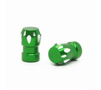 Motorcycle Tyre Valve Aluminium Alloy - Colourful Dust Covers for Bike Tire Stems Wind Resistance Sand for proof Decorative Accessories Red Blue Gold Green Orange Titanium Black 2 Pack(green)
