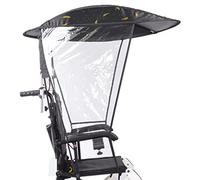 Motorcycle Umbrella Mobility Sun ShadeUniversal Sunshade Cover for Electric Wheelchair - Transparent PVC Canopy Awning & Raincoat Accessory, Fits Most Wheelchairs - Weatherproof Protection