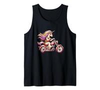 Motorcycle Unicorn Peace Symbol Rider Tank Top