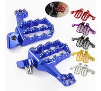 Motorcycle Universal CNC Foot Rests Pegs Motorbike Dirt Pit Bike Footpeg Pedals Off-Road FootRest/Fit For Suzuki/Fit For Yamaha/Fit For Honda/Fit For K TM(Silver)