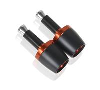 Motorcycle Universal For Suzuki Handle Bar Ends Grips 22mm Handlebar Plug Slider Motorcycle Bar End Plugs(Orange)