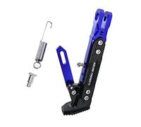 Motorcycle Universal Kickstand Adjustable Modified CNC Aluminum Alloy Adjustable Tripod Holder Kickstand Foot Side Support Stand Motor Scooter Motorbike Motocross Electric Dit Pit Bike （Red) (Blue)