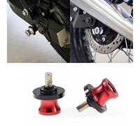 Motorcycle Universal Rear Swingarm Stand Protector for Z1000 Z900 Z750 Z250 ER6N, PSLER 2 PCS Paddock Bobbins Brackets Supports Rear Stand Coil Sliders(M10,Red)