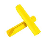Motorcycle Upper Fork Guards Hard Plastic Wraps Protective Cover for Fork with Diameter from 50mm-60mm Universal Accessories (Yellow)