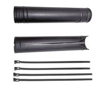 Motorcycle Upper Fork Guards Hard Plastic Wraps Protective Cover for Fork with Diameter from 50mm-60mm Universal Accessories (Black)