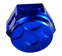 Motorcycle Upper Plate Cover for Light Bee CNC Machined Aluminium Screw Cap Anodized Finish Multiple Colours 34mm(Azure)