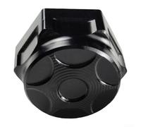 Motorcycle Upper Plate Screw Cover - For CNC-Machined Aluminum Alloy Decorative License Plate Frame Trim for Most Motorcycles, Anodized Finish, Lightwe(BLACK)