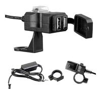 Motorcycle USB Charging Port, Water Resistant Quick Power Socket | Motorcycle USB Adapter - for Mobile Phone, GPS, Tablet, Camera, Scooter and Moped