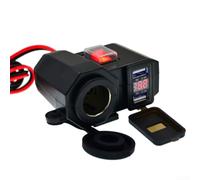 Motorcycle USB Socket 5V 2.1A Waterproof Cap Black