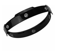 Motorcycle UV Adapter 3 Snap Bubble Shield Visor Lens Shield with Flip up Hinge Attachment for Half and 3/4 Helmets Face Mask Helmets - Black