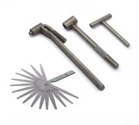 Motorcycle Valve Adjustment Tool Set with Stainless Steel Feeler Gauge 0.02-1.00 mm, Engine Clearance Measuring Kit Includes 8/9/10 mm Wrenches for(C)