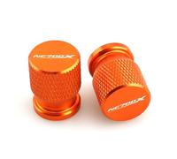 Motorcycle valve caps For Nc700 Nc700x 700 X Universal Motorcycle Accessories CNC Aluminum Wheel Air Port Cover Cap 1 Pair(Nc700x Orange)