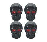 Motorcycle Valve Covers, Copper Core Air Caps, Skull Tire Valve Caps| Antirust Stem Protector Set, Four Piece Cool Accessory Pack, Cap For Cars Bikes Trucks SUVs Motorcycles Wheels