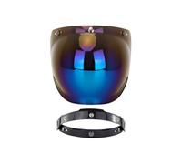 Motorcycle Visor Lens, Bubble Helmet Shield, Windproof Anti Fog Coating, Uv Resistant Clear Wide View for Night Riding, Rainy Weather, City Commute, Sunny Touring,1 Piece