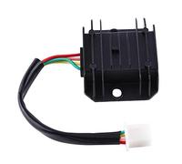 Motorcycle Voltage Regulator 4 Wires 4 Pins 12 Voltage Regulator Rectifier for Motorcycle Scooter Moped ATV(Black)