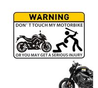 Motorcycle Warning Stickers, Anti-Theft Warning Sign, Waterproof Warning Stickers for Motorcycles - Motorcycle Safety Instructions for Park, Street, Schools, Municipality, Parking Lots Maciun