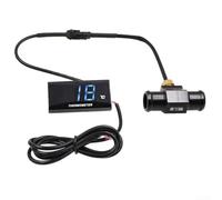 Motorcycle Water Temperature Gauge, DC12V -10~+60 Degrees Temperature Range With High-resolution LCD Screen For Engine Performance(18mm)