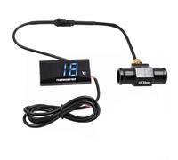 Motorcycle Water Temperature Gauge, DC12V -10~+60 Degrees Temperature Range With High-resolution LCD Screen For Engine Performance(22mm)