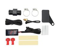 Motorcycle Water Temperature Gauge, Digital LCD, Ultra Thin DC 12V with 22mm Sensor Adapter - High Definition Display, Overheat Warning, Universal Fit for Motorbikes (Red)