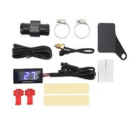 Motorcycle Water Temperature Gauge, Digital LCD, Ultra Thin DC 12V with 22mm Sensor Adapter - High Definition Display, Overheat Warning, Universal Fit for Motorbikes (Blue)