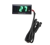 Motorcycle Water Temperature Gauge, Universal Motorcycle DC12V LCD Screen Slim Water Temperature Gauge With 16mm Tee for Motorbike (Green Backlight) thermometer